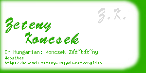 zeteny koncsek business card
